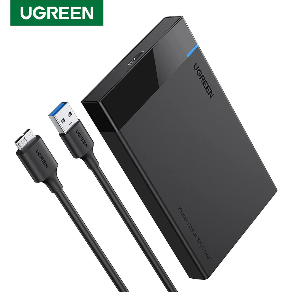 UGREEN External Hard Drive Enclosure, USB 3.0 to SATA III for 2.5 Inch SSD & HDD Hard Disk Case, Support Max 6TB [UASP Supported] Compatible with WD Seagate Toshiba Samsung