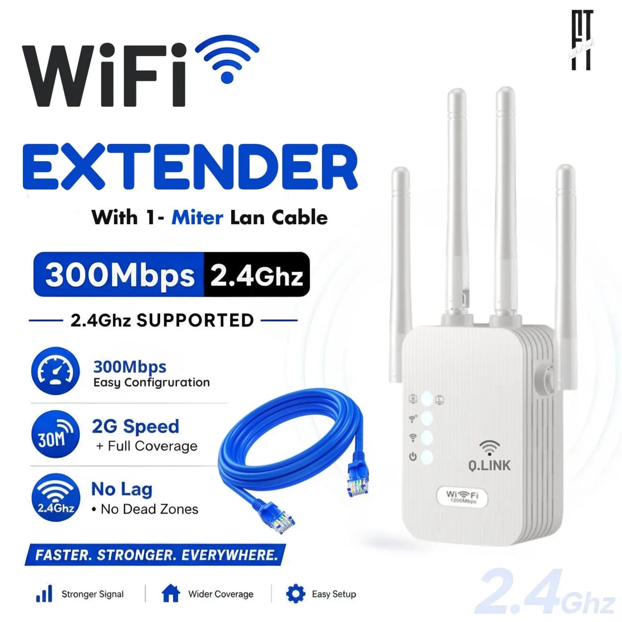 Wireless WiFi Extender 300Mbps 2.4Ghz Network Expander Range Extender 802.11N/B/G Wireless WiFi Booster Repetidor