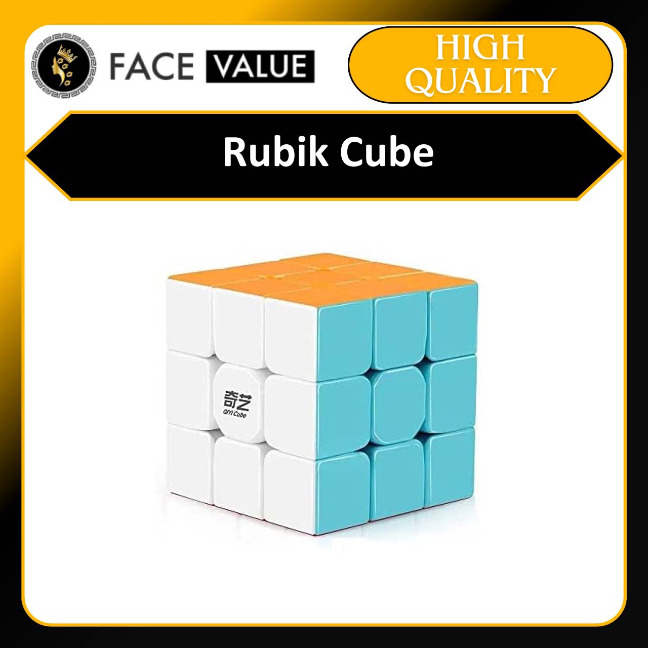 Face Value 3X3 Cube High Speed Smooth Turning Magic Cube Puzzle Sticker-less Brainteaser Game