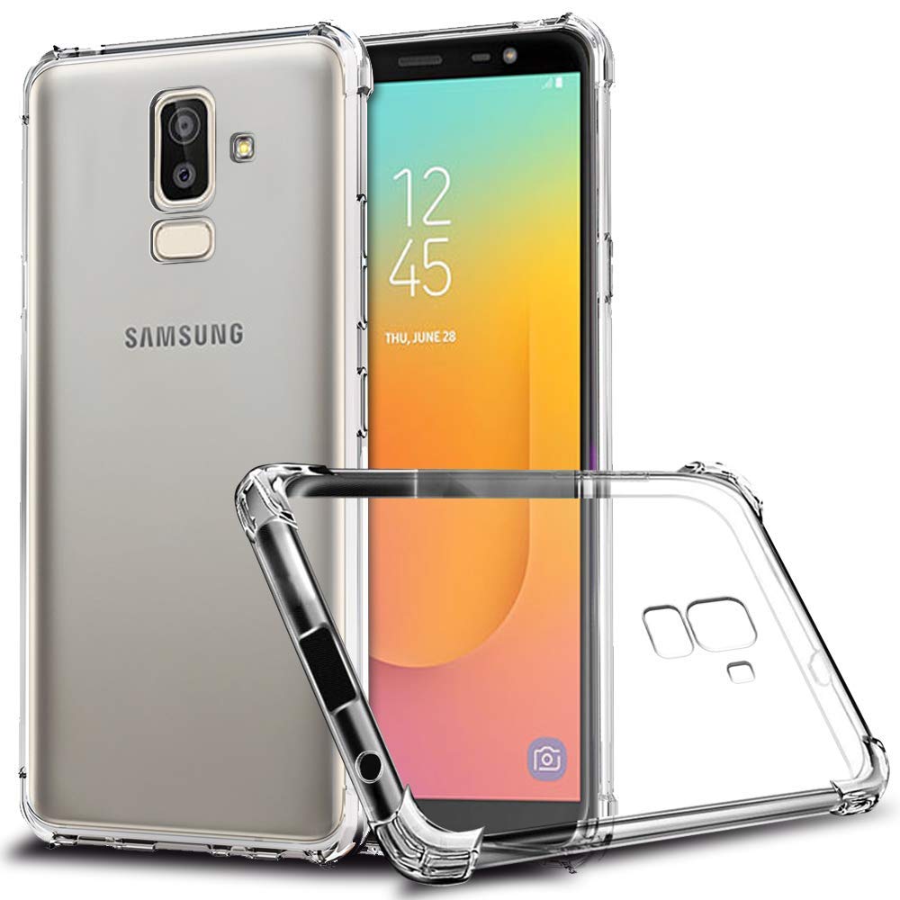 Samsung Galaxy J8 / Samsung Galaxy A6 Plus _ Bumper Transparent Back Cover Soft TPU Shock Proof Drop Protective Crystal Clear Case (Imported Transparent)