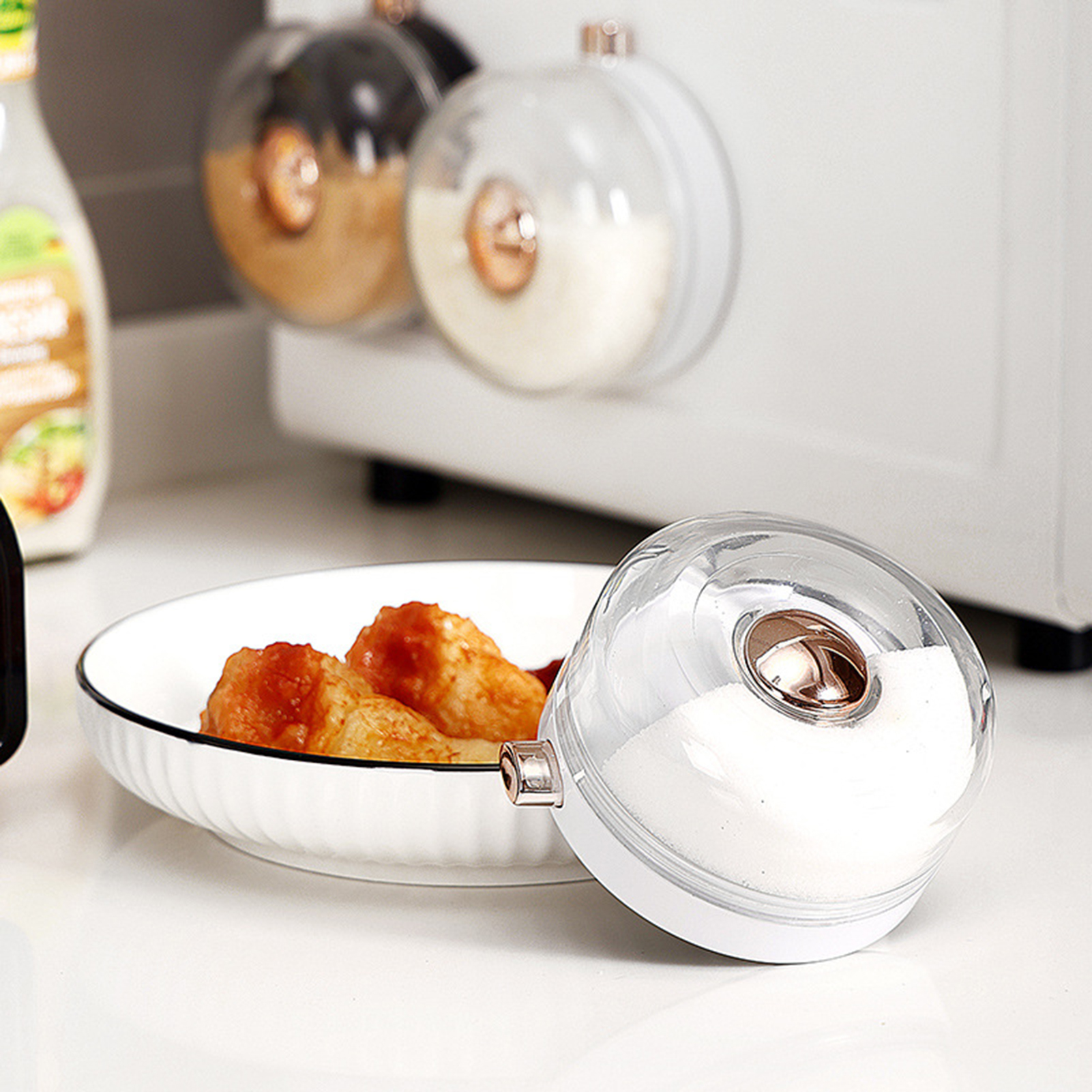 Seasoning Container With Lid Magnetic Sticker Seasoning Container