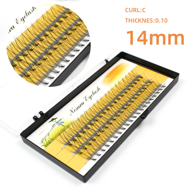 60pcs Professional eyelash extension Makeup Individual Cluster EyeLashes Grafting individual eyelash bunche available in 6mm to 15mm sizes