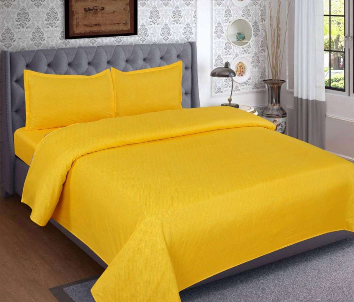 plain bed sheets with pillow covers