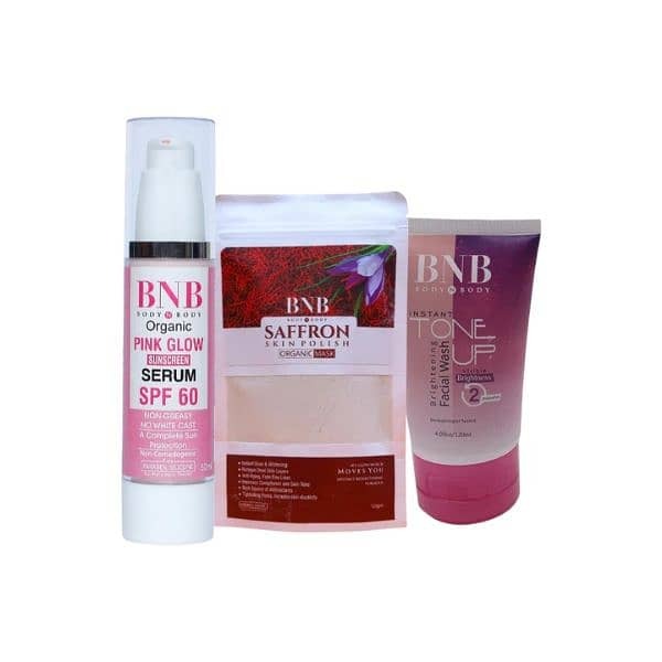 BNB Pink Glow Kit (Tone up Facial wash + Saffron Face mask + Pink Glow