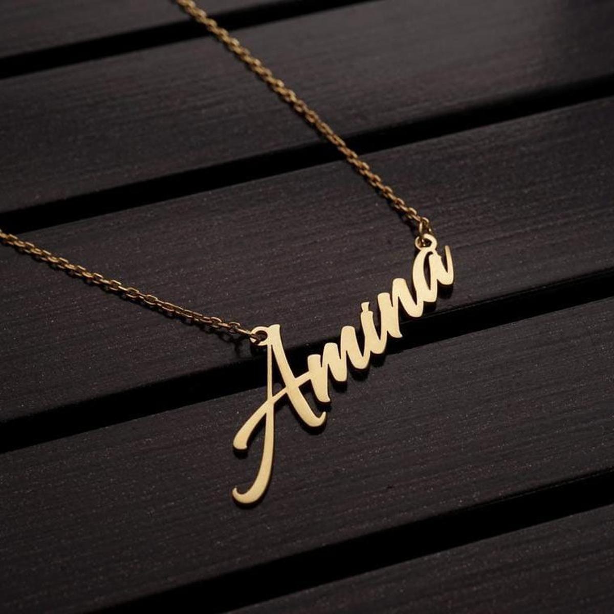 The Jewel Lodge Name Locket In Budget 24K Golden Plated Custom Name Necklace for girls - Customize Gift