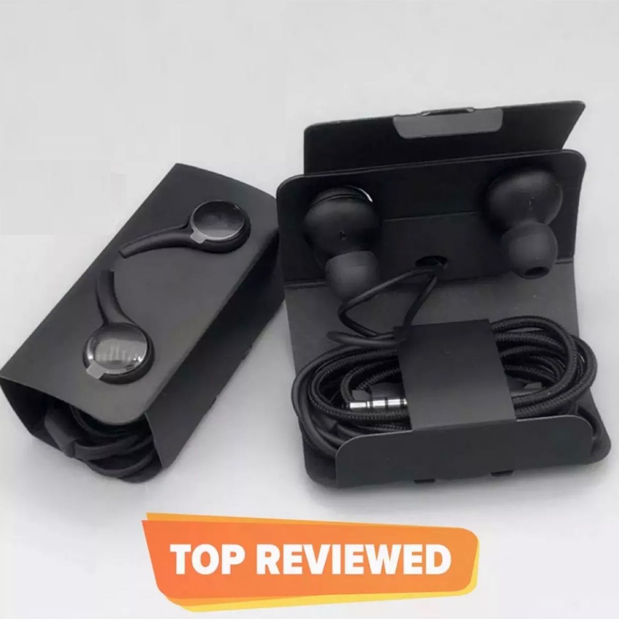 AKG Universal In-Ear Handfree Earphones for Android Devices with 3.5mm Jack, Tuned by Samsung, 10mm Driver, Black Color