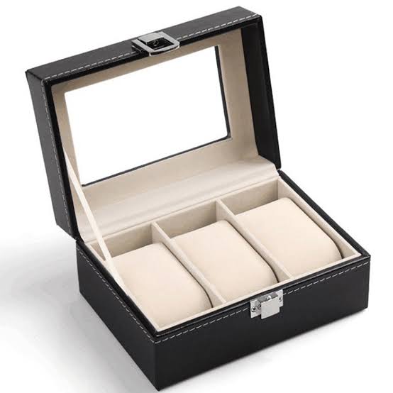 DecorZone 12 Slots Fashion Watch Box PU Leather Watch Case Holder Organizer 2 Layers Jewelry Display Storage Stand Box for Gift Men Women