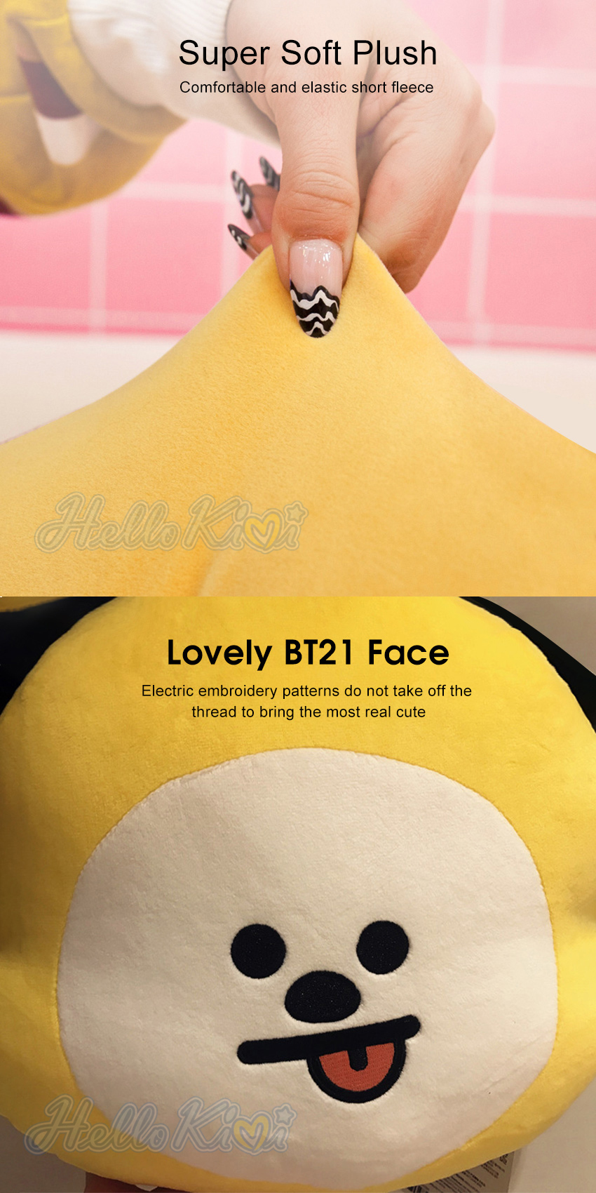 thumbnail image 2 of BTS BT21 Chimmy Plush Pillow - Kpop Bangtan Boys Soft Cotton Cushion For ARMY 2 of 11