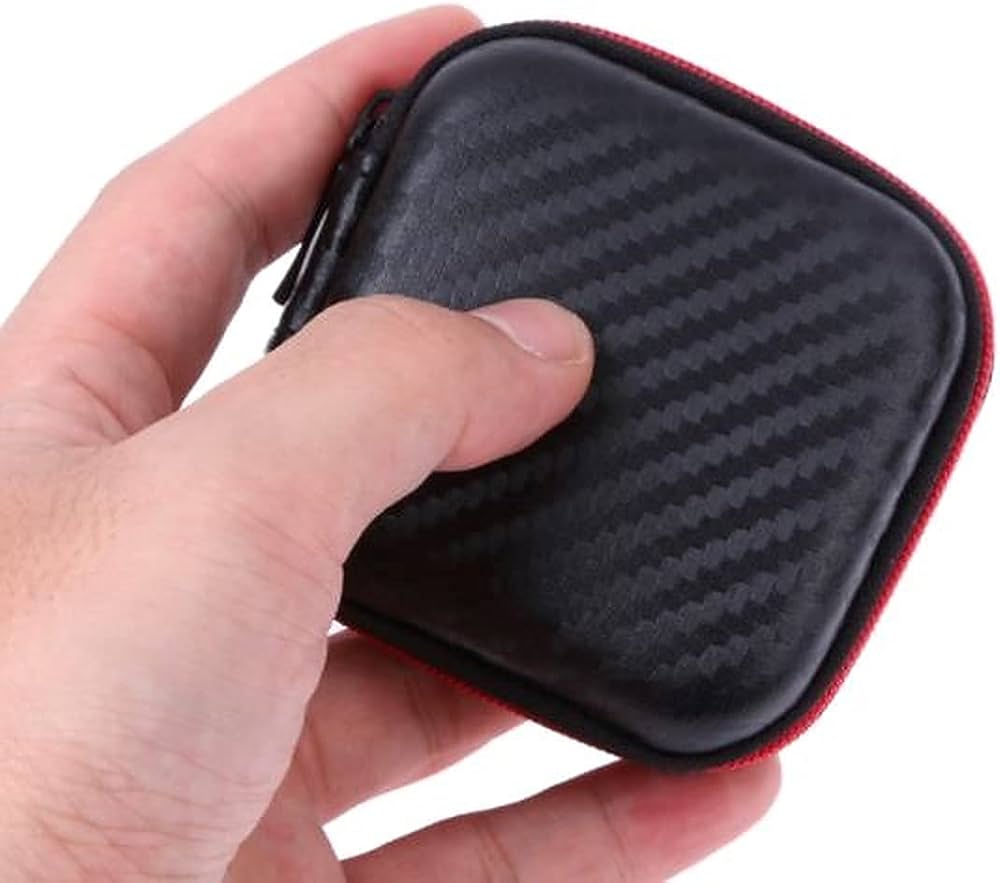 Zipper Storage Hand Carrying Case Universal Design, lock Anti Scratch Best for Handfree, Earbuds, SD Cards, SIMS, USB and Other Tiny/Small Accessories Best Quality - Imported Mobile Storage Bags