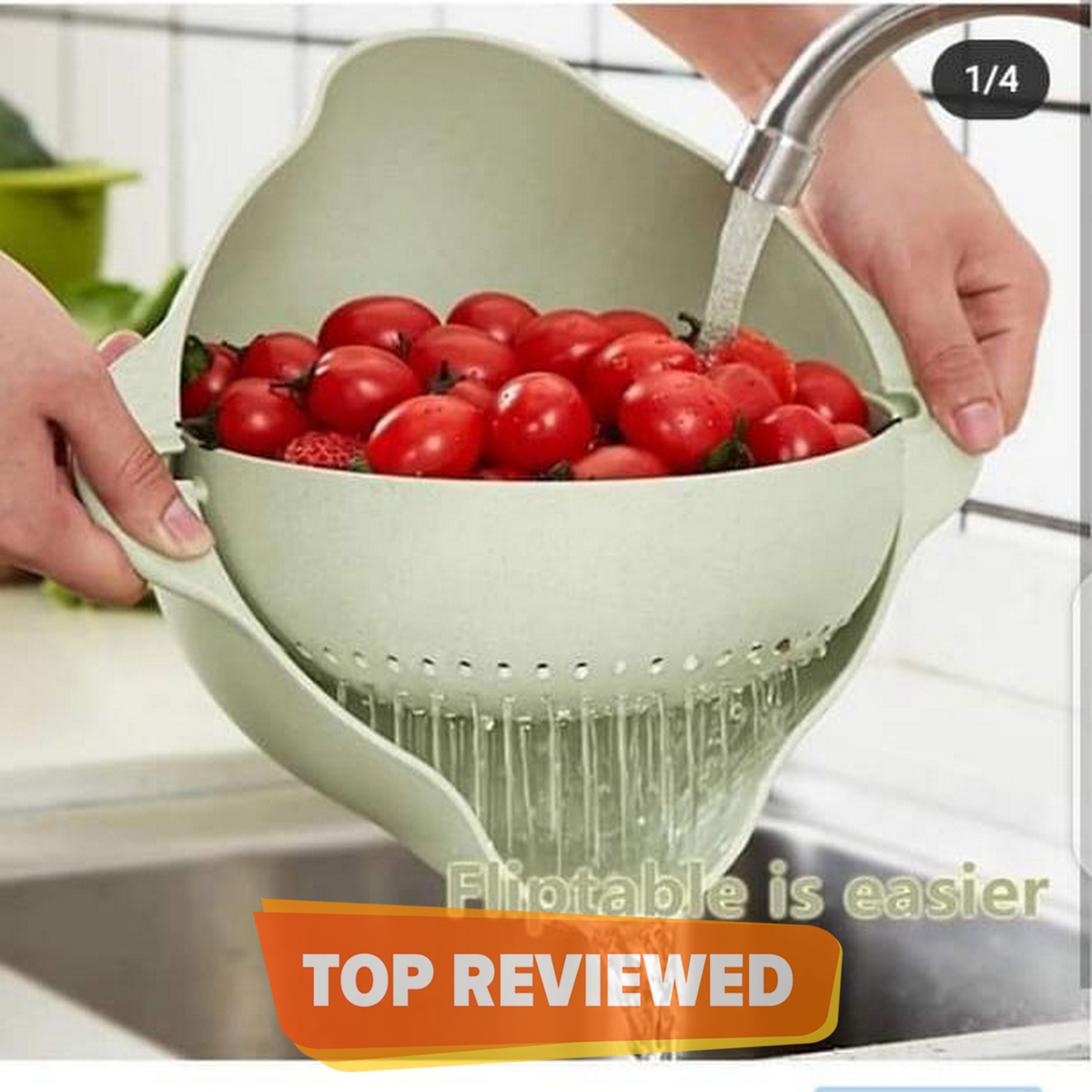 Tik Tok Multifunctional 2-in-1 Large Colander Strainer Wheat Straw Household Fruit Plate Plastic Rinse Fruit Vegetables Basin Wash Rice Bowl Drainer Kitchen Basket Washing Ice Bucket/Sink Storage