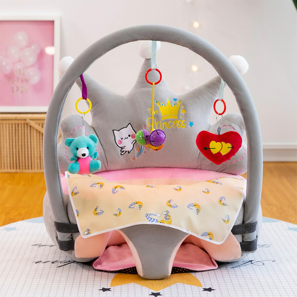 Baby Support Seat Soft Plush Chair Learning To Sit Stuffed Doll Toys Cartoon Travel Seat