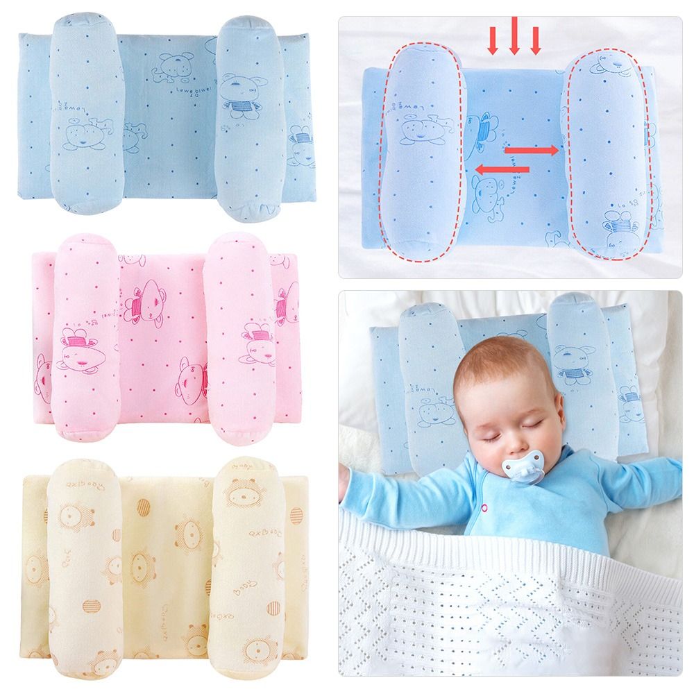 Adjustable Baby Sleeping Pillow – Infant Head Shaping Pillow for Flat Head Prevention, Soft Memory Foam Newborn Pillow, Anti-Roll & Anti-Twist Cushion, Neck & Spine Support, Breathable Sleep Positioner for Crib, Cot, Bed, Stroller & Car Seat