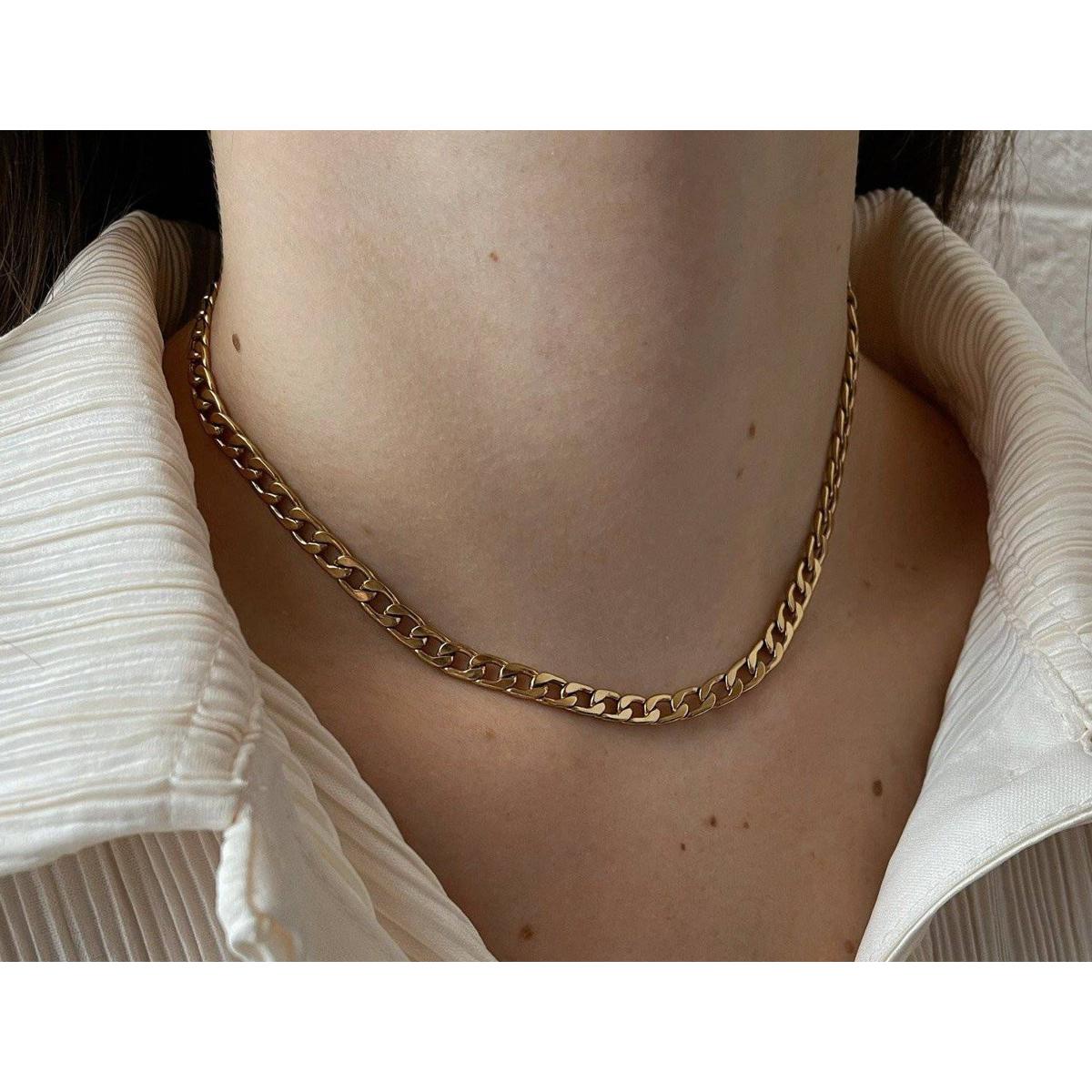 high quality golden neck chain golden color for women