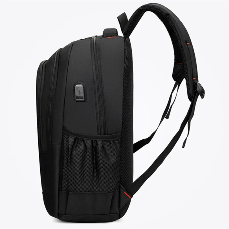 Scratch-Resistant Nylon Casual USB Charging Laptop Bag - Modern Backpack with Power Bank Port for Travel & School