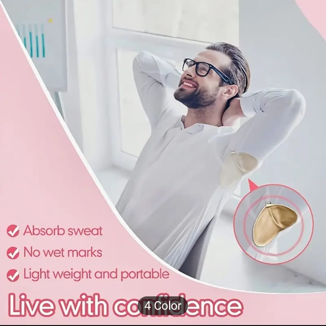 ZERI AND MERI 1Pair Underarm Sweat Shield Pad Washable Armpit Absorbing Sweat Guards Strap