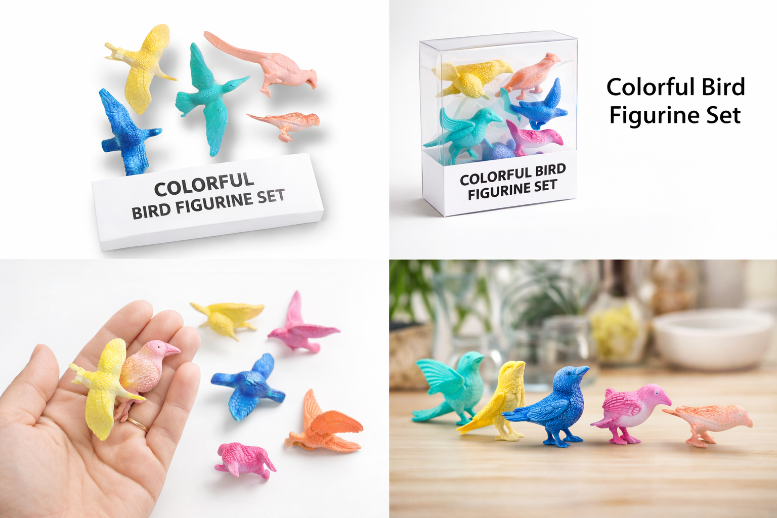 Realistic Rubber Bird Toy Set (2 to 3 Inches) – Simulated Bird Figures for Kids – Educational Animal Models for Learning, Pretend Play & Nature Exploration