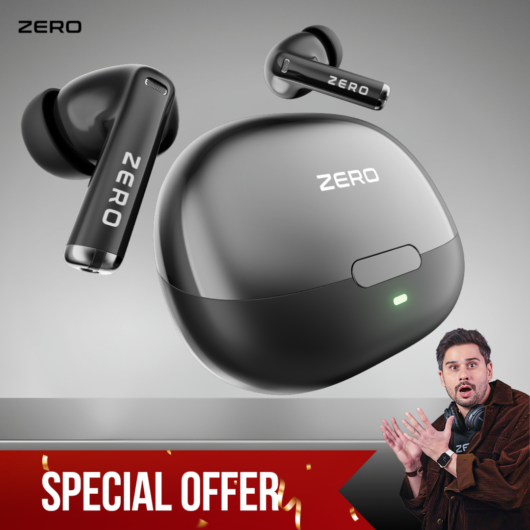 Zero® Evo Wireless Earbuds | 10mm Base Driver Earbuds | Dual Mic | Bluetooth Earbuds for Calling | Bluetooth Earbuds | Best Earbuds for Men and Women