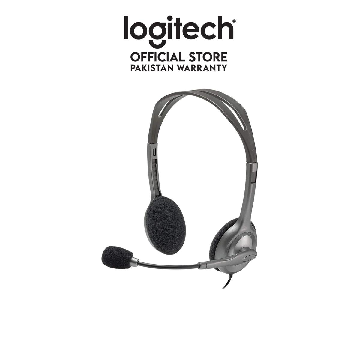 Dual Plug Logitech H110 Headset And Microphone Logitech H110 Wired