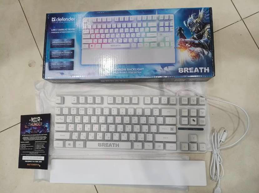 DEFENDER BREATH RGB Gaming Keyboard | Semi Mechanical Feel | RGB LED Backlit Wired USB Keyboard for PC, Laptop, Gaming & Typing