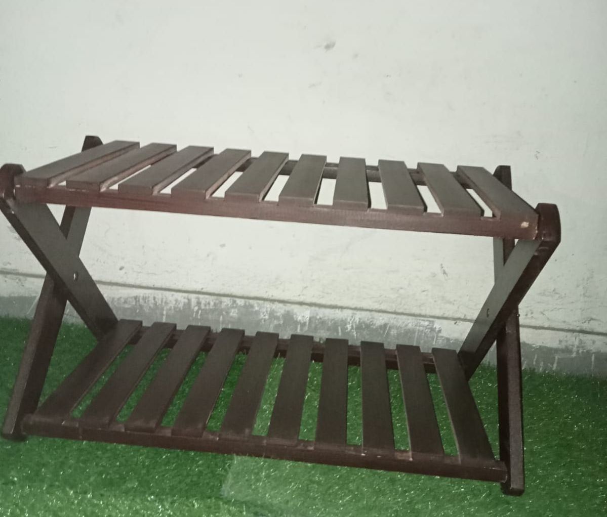 Shoe Racks Pakistan 2 Layer Wooden Shoe Rack, Foldable shoe Storage Rack-Bean Bag Pakistan ...