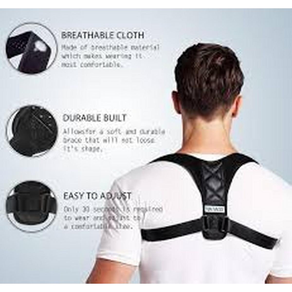 ADJUSTABLE Body Posture Corrector Belt (Back & Shoulder Support Brace) for Men & Women