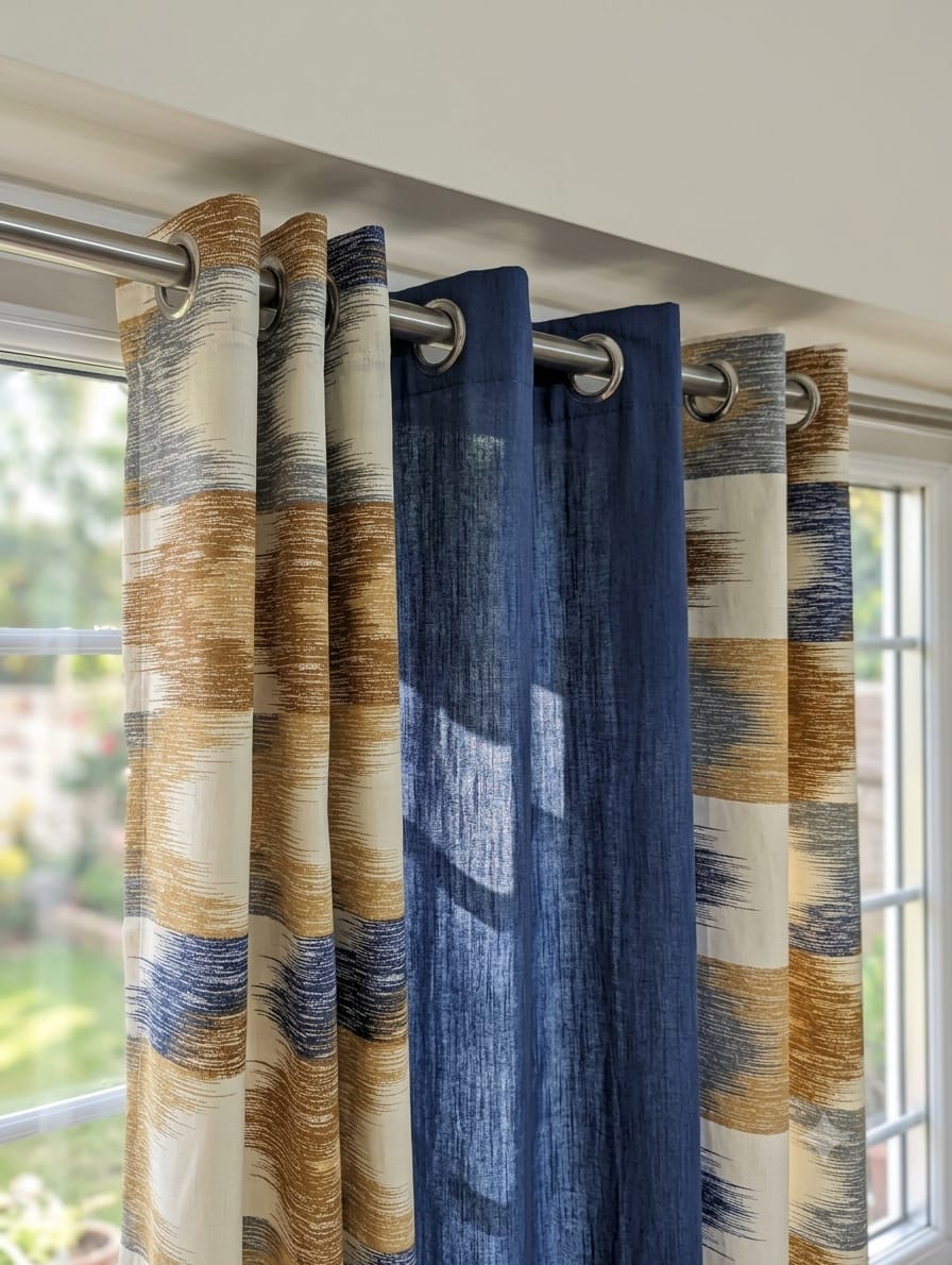 Export Italian Style Cotton Printed Ready Made Curtains For Your Bedroom,window,pardy (1 pc)