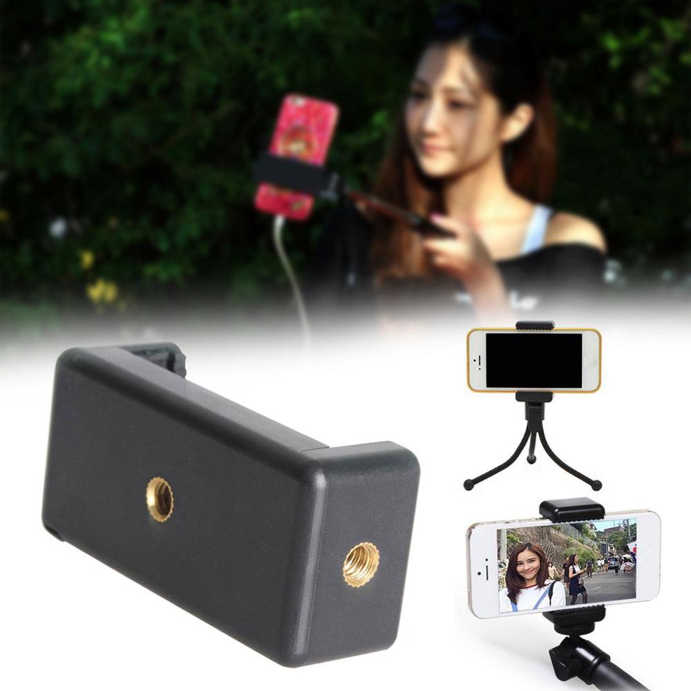 Fancy Universal Screw Hole Mobile Phone Holder Clip Bracket Holder for Smartphone Ring Light Tripod Monopod Mount Stand-Mobile Holder