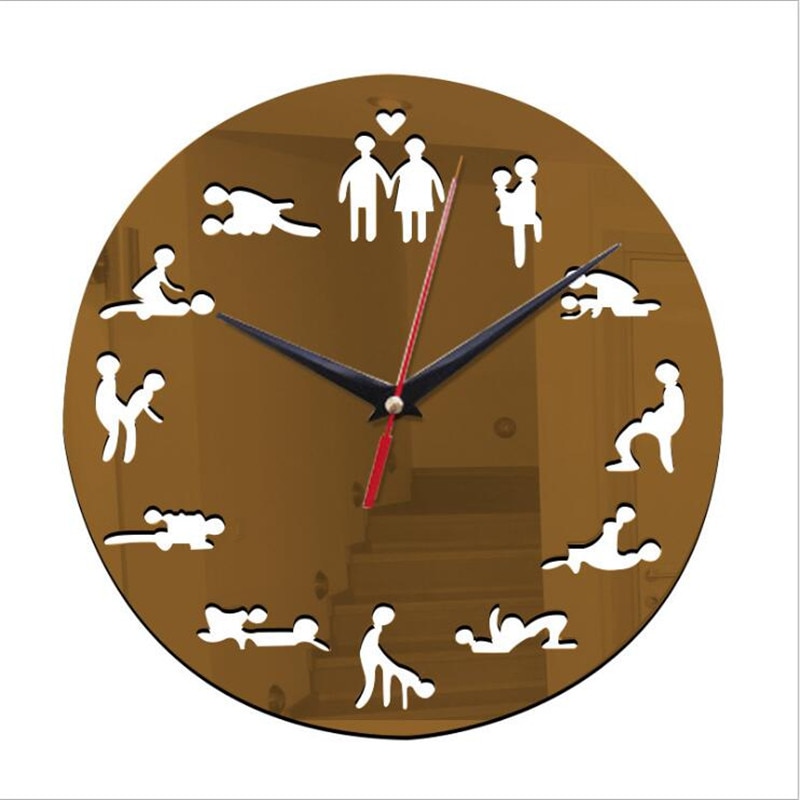 position wall clock modern design self adhesive 3d wall clock for