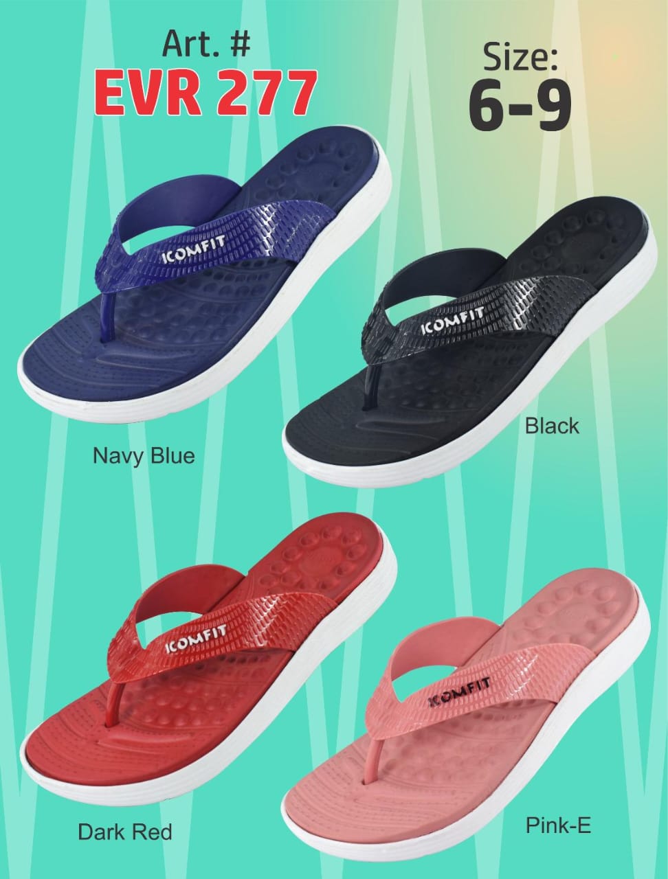 Women’s Soft Medicated Flip-Flop Slippers – Comfortable, Waterproof, Anti-Slip Chappals with Firm Grip and White Sole – Casual Bubble Massager Slippers for Girls
