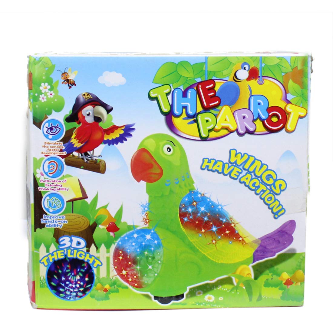Colorful Electric Bird Parrot – Musical Toy With 3D Lights &Amp; Sound For Kids