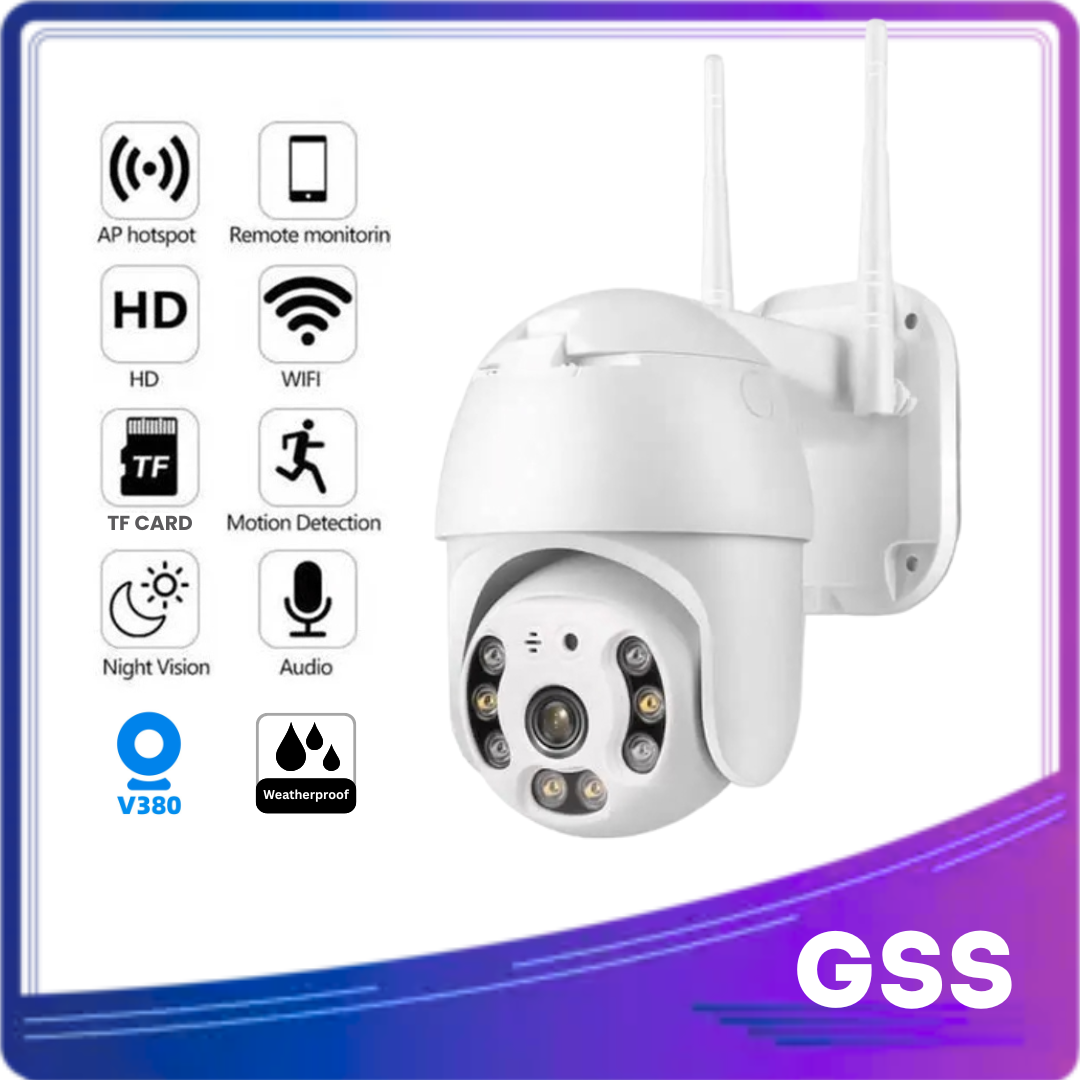 GSS Q8 Wifi Camera - Wifi Smart Camera - CCTV Camera Wifi - Home Security Camera - Smart Camera Wifi - CCTV Wifi - Outdoor Security Cameras - Outdoor CCTV Camera - Outdoor Camera Wifi - Camera CCTV - Security Camera For Home Wifi