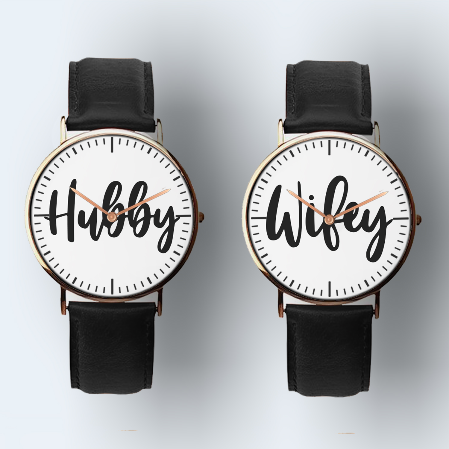 Couple Wrist Watch Hubby And Wifey Forever Together Time Pair (Pack of 2)