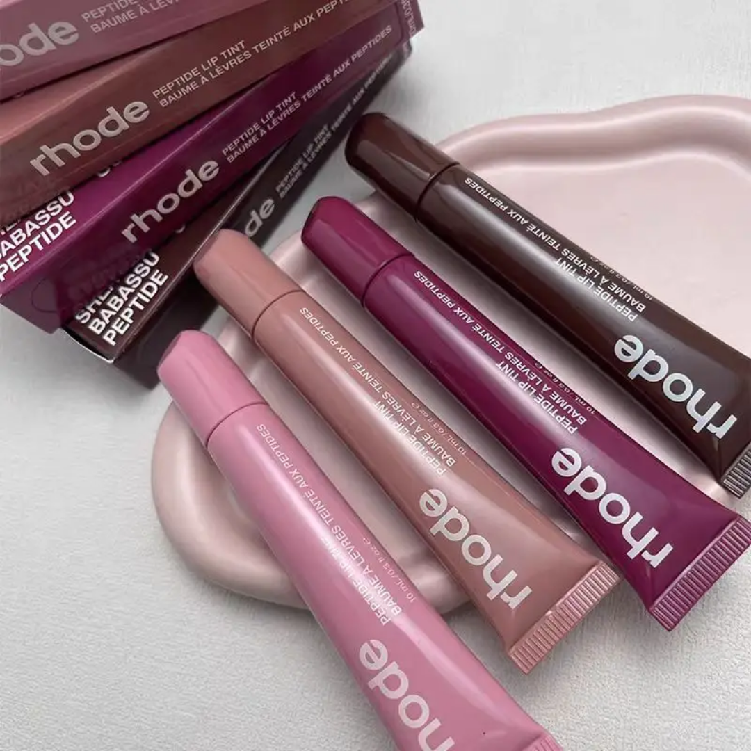Rhode LipTint Peptide Finest Dupe | Long Lasting Non-Stick Lip Plumper Shea Butter Lip Gloss | Velvet Mirror Finish Orignal Lip Tint Set | Moisturizing Hydrating Lipstick,Lip Oil,Lip Balm | Tint For Lips & Cheeks All-in-One Lip Care Makeup ( 8 Shades )