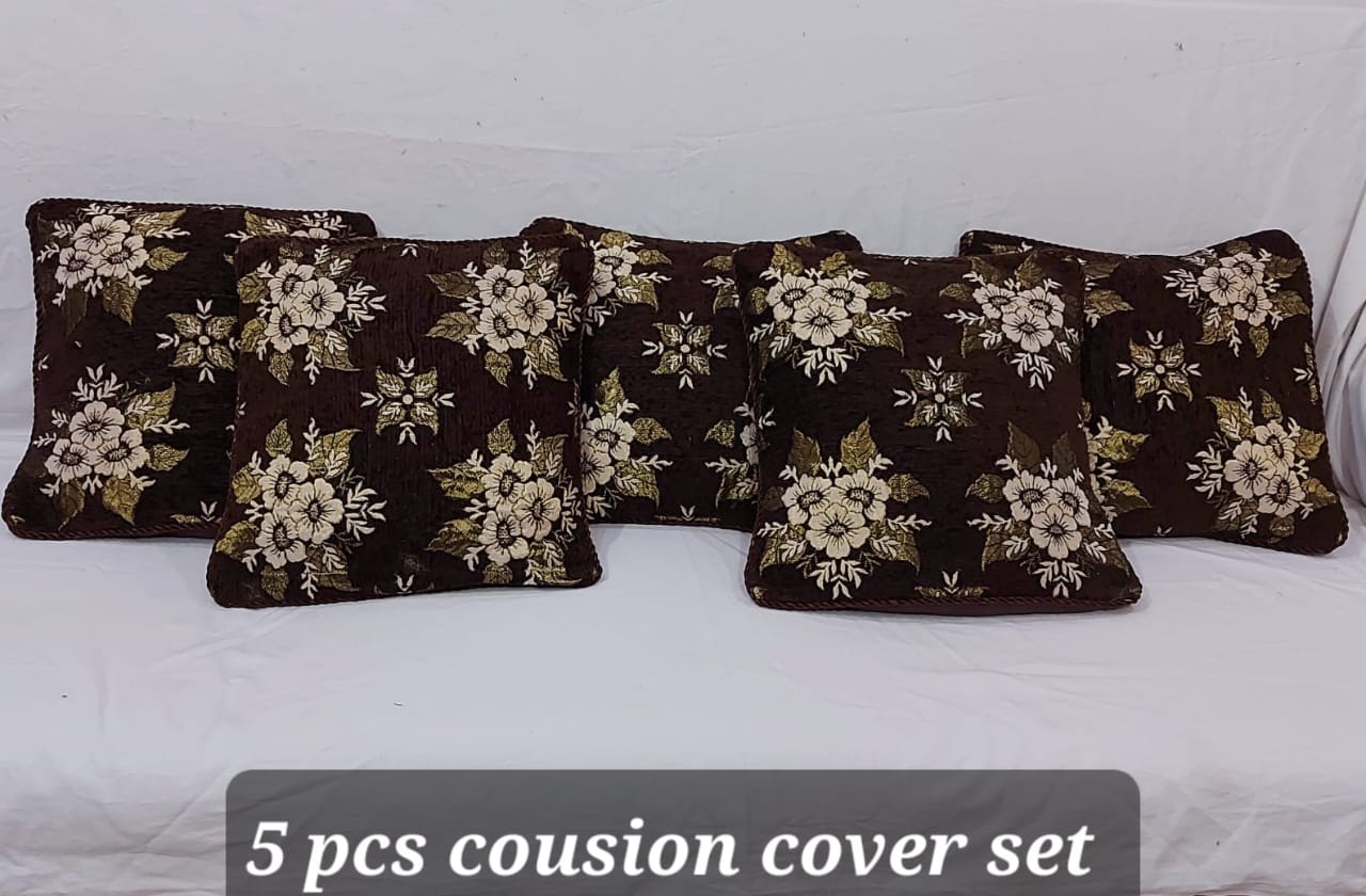 5-Piece Velvet Jacquard Cushion Cover Set Elegant and Durable