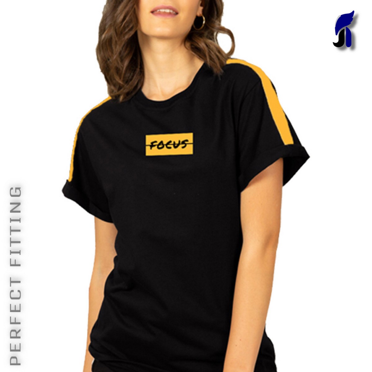 Side Stripe Printed Tshirt 