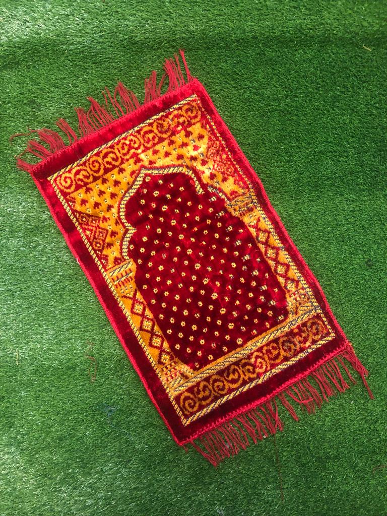 Beddy's Studio - Soft Velvet Kids Prayer Mat Children Prayer Rug Janamaz / Prayer Mat For Kids Jai Namaz (40 x 60) cm