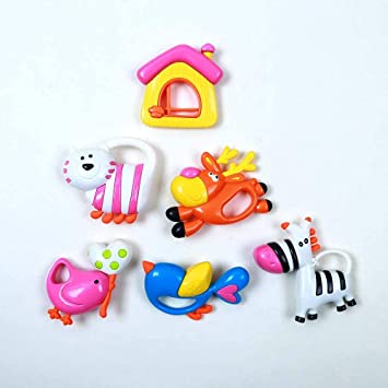Baby Rattles Toys Set, Baby Teething Toys 0-6 Month Infant Toys Sensory Teether, Baby Toys Grab and Shake Rattles, Early Educational Newborn Chew Toys Gifts Sets for 0-12 Month Babies Boy Girl, Huanger Early Development Learning Music Toy