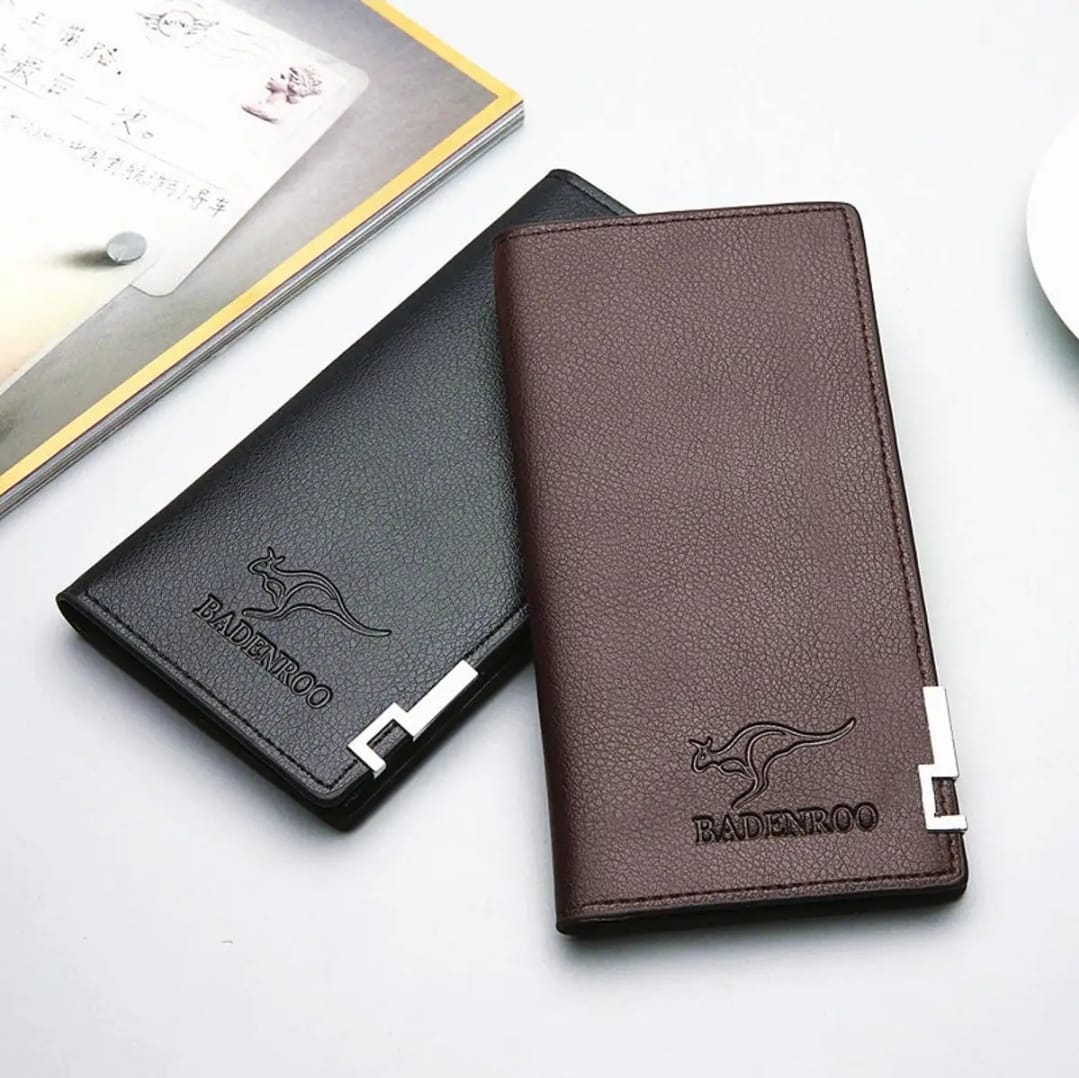New Trendy SLIM PU Leather Long Wallet For Men Cash And Card Holder.