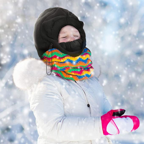 Thermal Fleece Balaclava Hat Hood Ski Bike Wind Stopper Mask Monkey Cap For Men Women Kids Adjustable Windproof Face