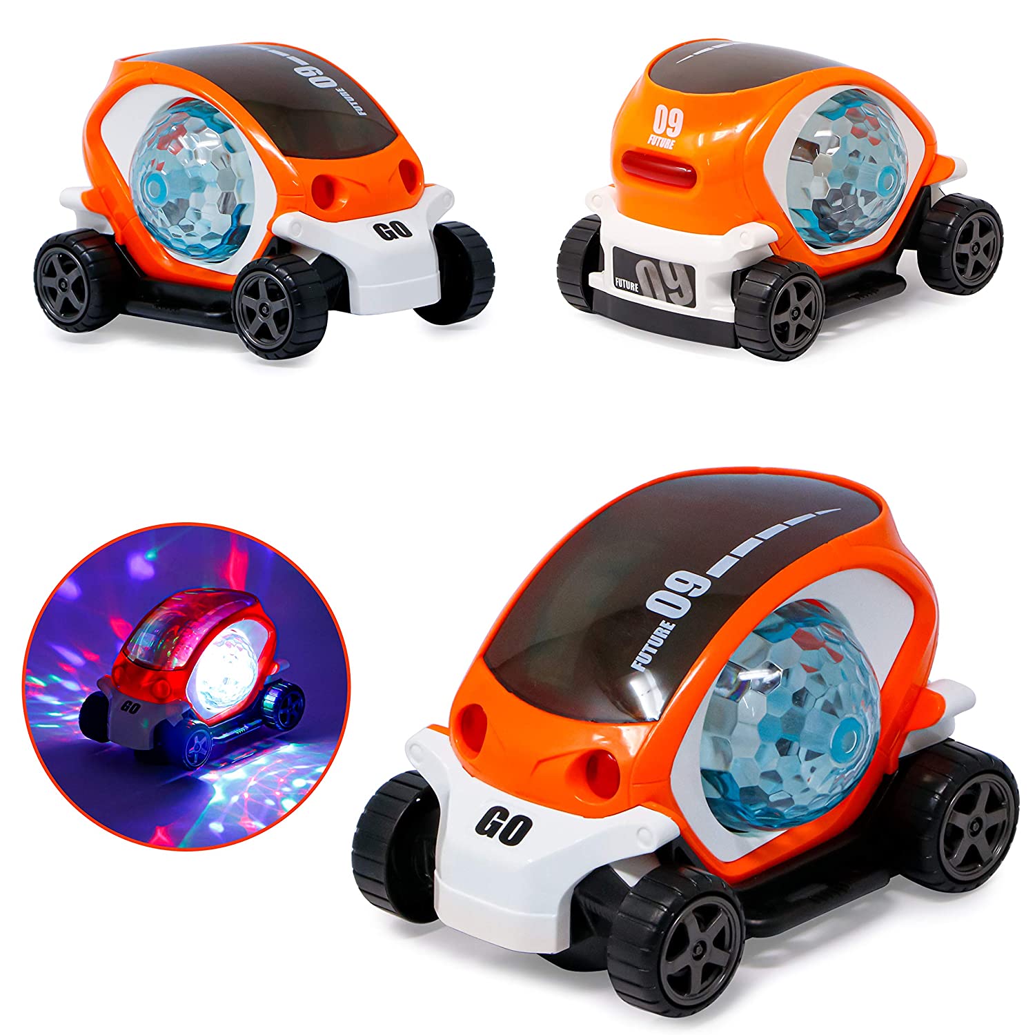 360 Roution 09 future car Beautiful musical car with blinking light toy for kids Didai (boys and girls)