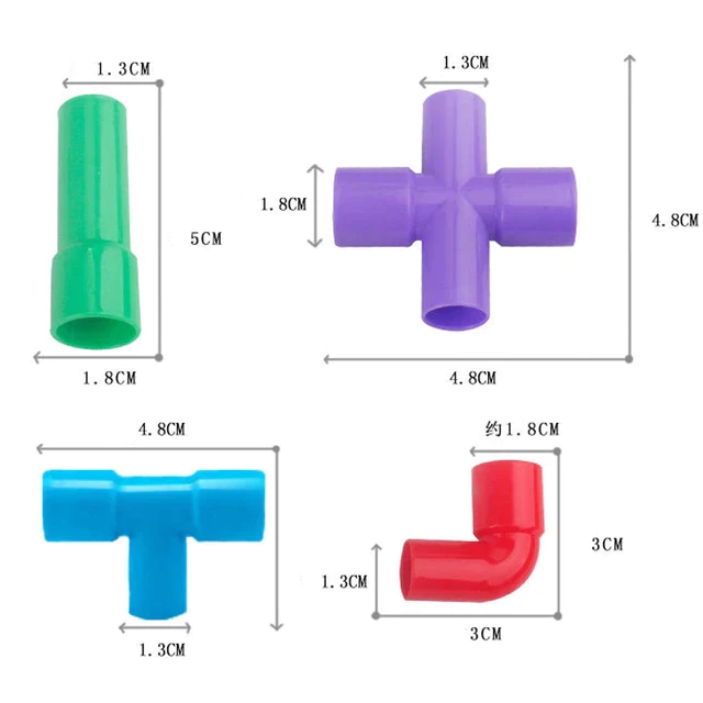 Colorful Creative Pipe Puzzle Building Blocks for Kids - STEM Educational Play, DIY Construction, and Assembly Game - Multicolor Pipe Blocks Set with Wheels