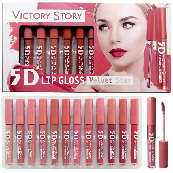 Pack of 1, 6 & 12 Lipgloss Matte Nude Redish Shades Lipglosses Lipsticks