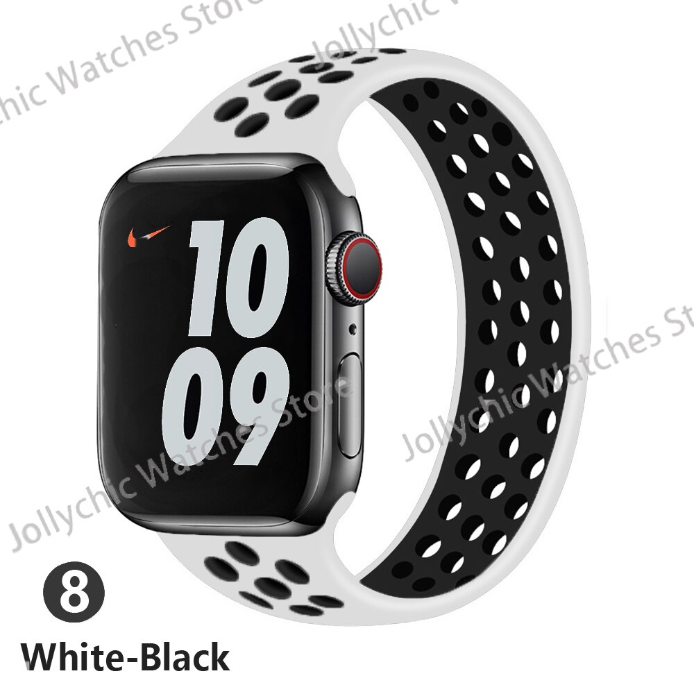 For Apple Watch Series 6 SE 5 3 2 1 - 38mm 40mm 42mm 44mm Strap Elastic  Silicone Sport Solo Loop Band Replacement: Buy Online at Best Prices in  Pakistan | Daraz.pk