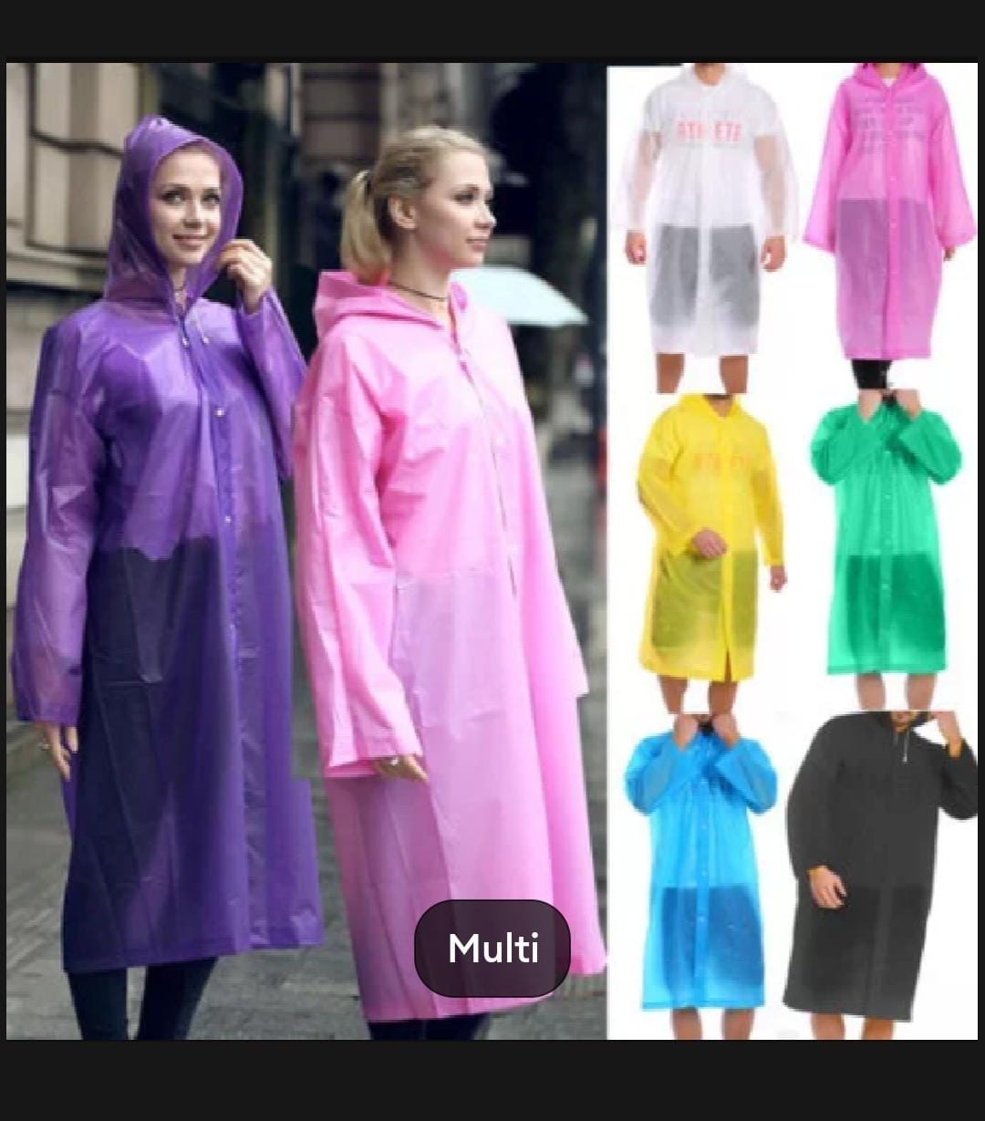 as Waterproof Reusable Raincoat for Adults Raincoat with Hood and Sleeves Lightweight Waterproof Rain Coat for Men and Women