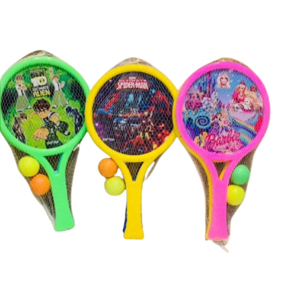Plastic Racket Pair With 2 Balls Super Bouncy Racket For Boys And Girls- Racket Game Balls