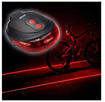 Bicycle Bike LED Lights 2 Lasers 5 LED Waterproof Cycling Taillight Safety Warning Taillight MTB Bike Rear Tail Lights