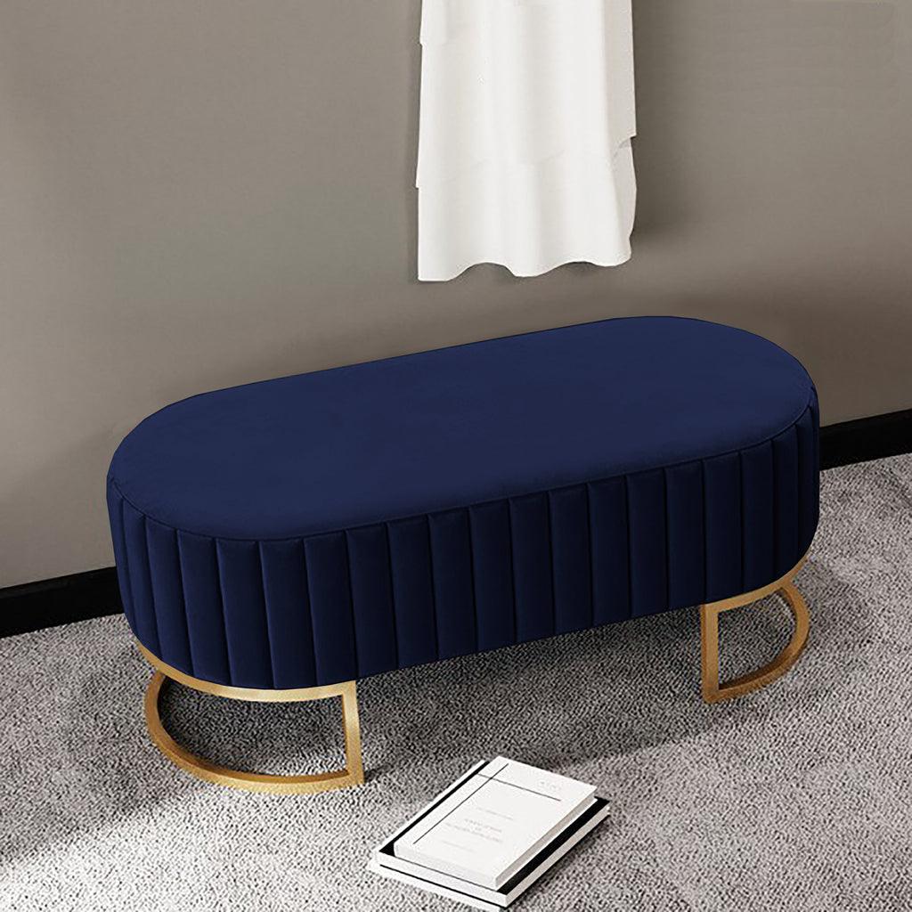 3 Seater Luxury sofa sitting Stool With Metal Stand- sofa Chair Stool customization