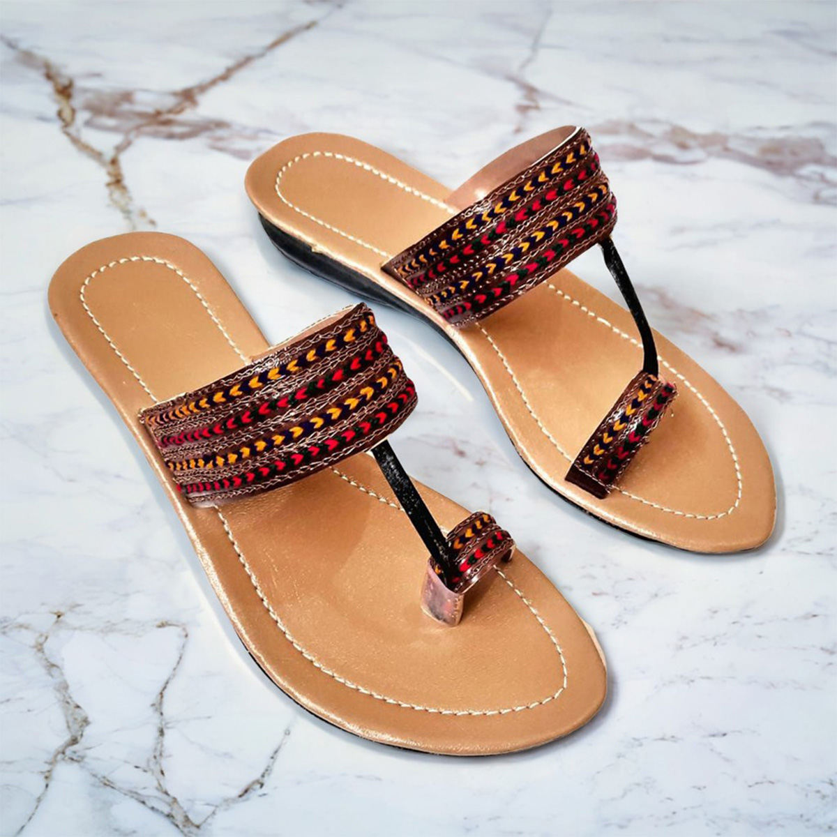 Aneesa Collections Women's Flat Sandals – Comfortable, Stylish, Available in Multiple Sizes
