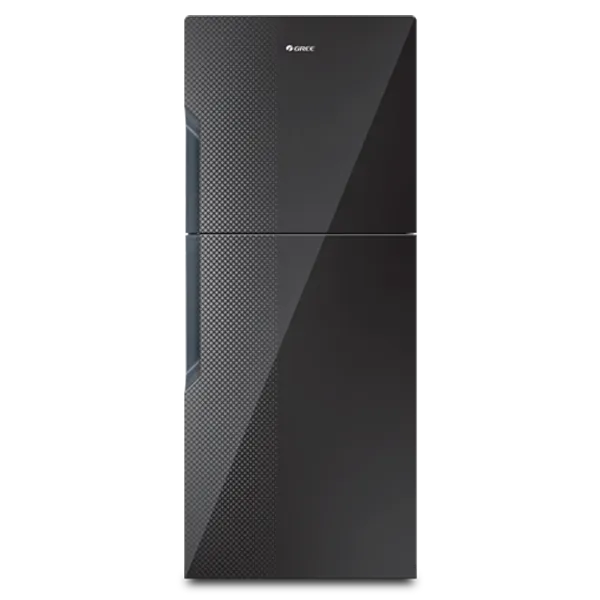 Gree GR-E8768G-CB2 Everest Series Refrigerator | 14 Cubic Feet Double Door Refrigerator | 5-Way Evaporator | Low Voltage Operation | Glass Door | Black