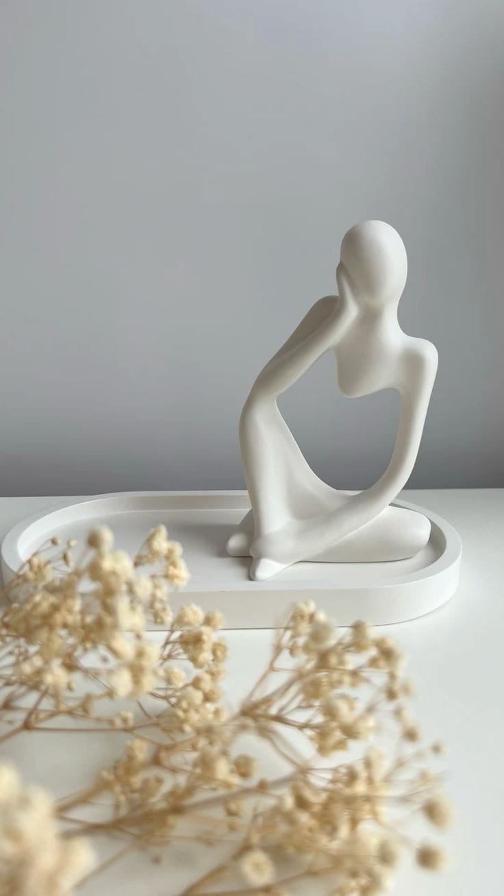 ABSTRACT THINKER STATUE|MINIMALIST DESIGN HOME DECOR STATUE|